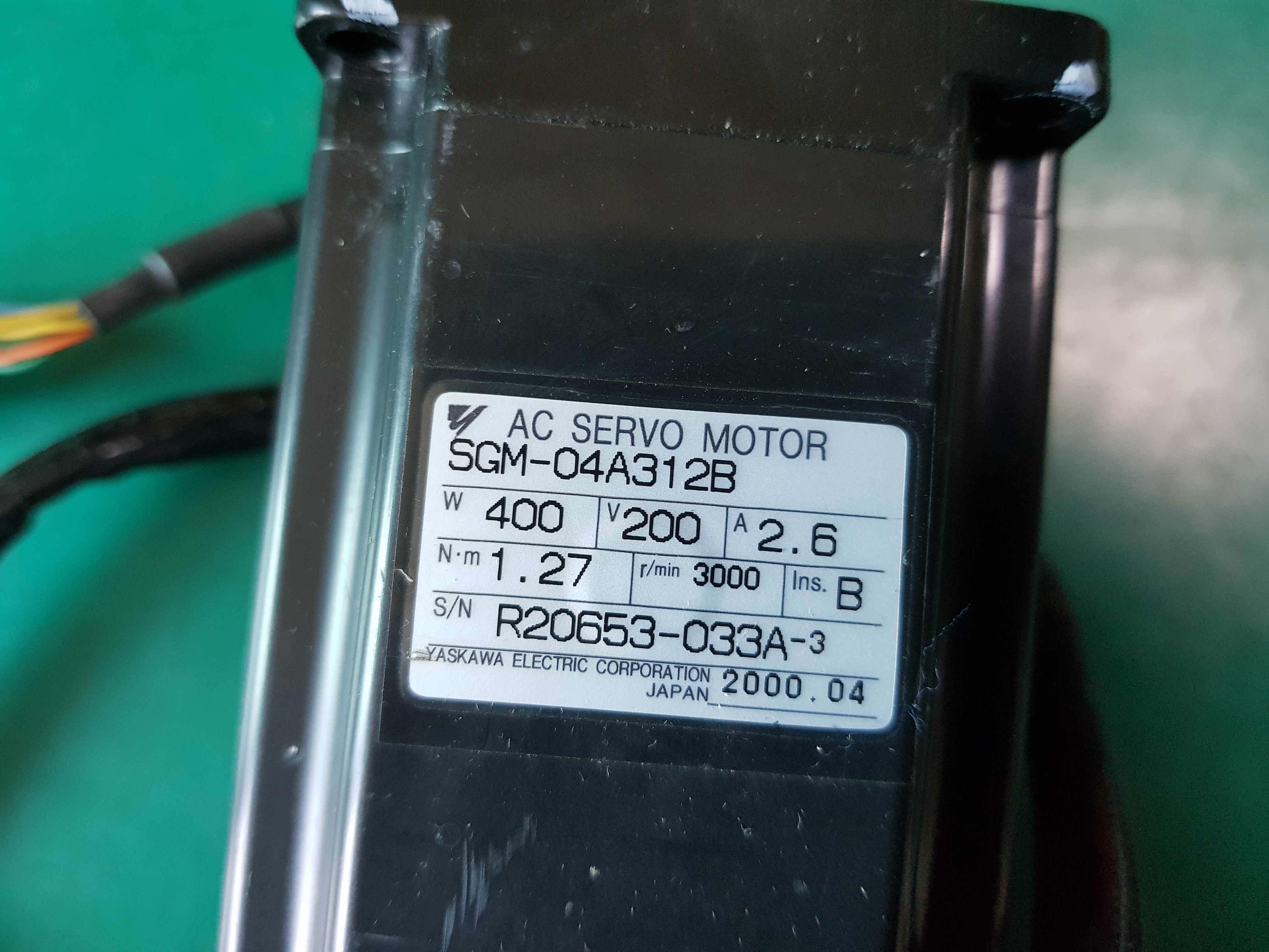 AC SERVO MOTOR SGM-04A312B(400W-중고)