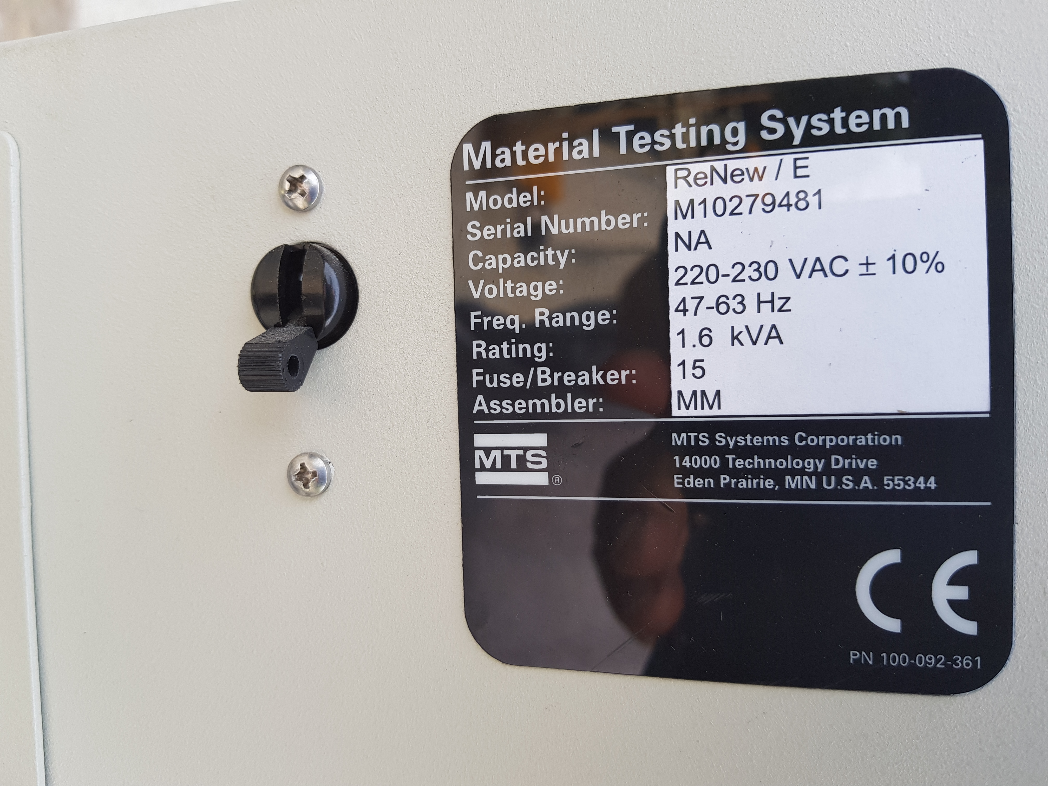 Material Testing system Electromechanical Torsion RENEW/E 100-190-668 (중고)