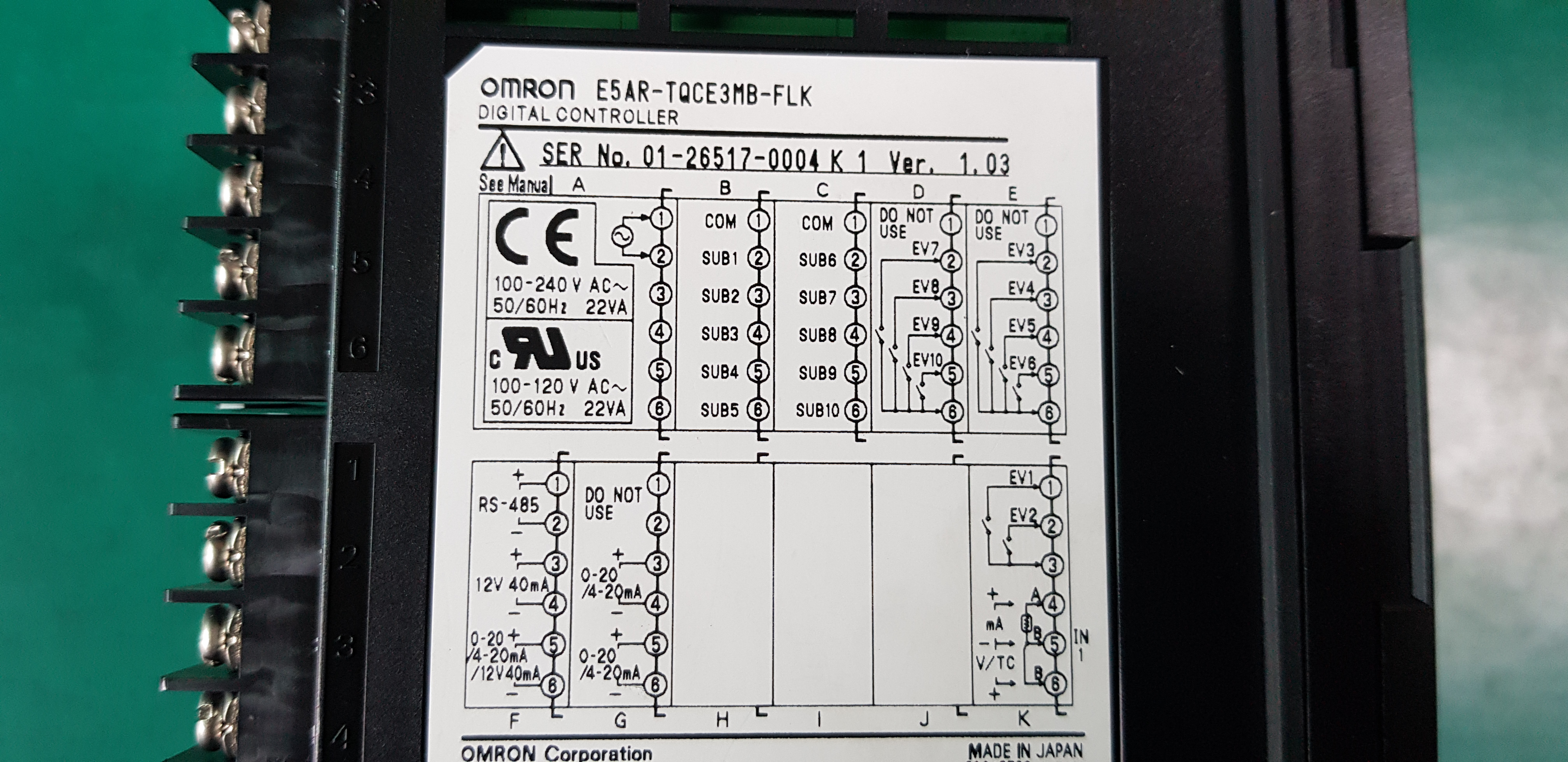 DIGITAL CONTROLLER E5AR-T (미사용품)