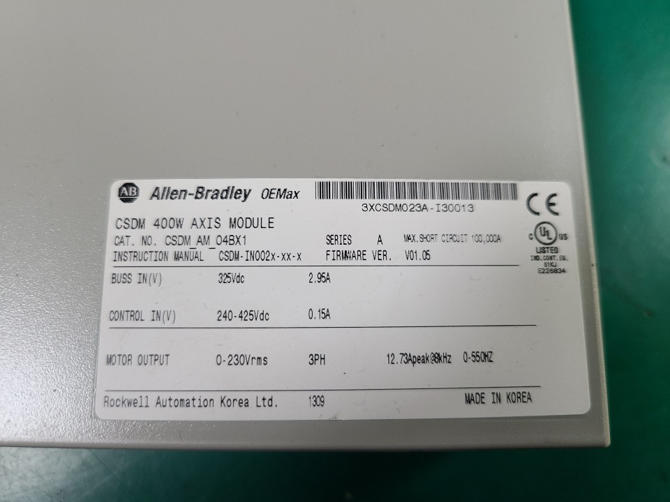 SERVO DRIVE CSDM-AM-04BX1 400W (중고) 알에스 오토메이션 서보 드라이브