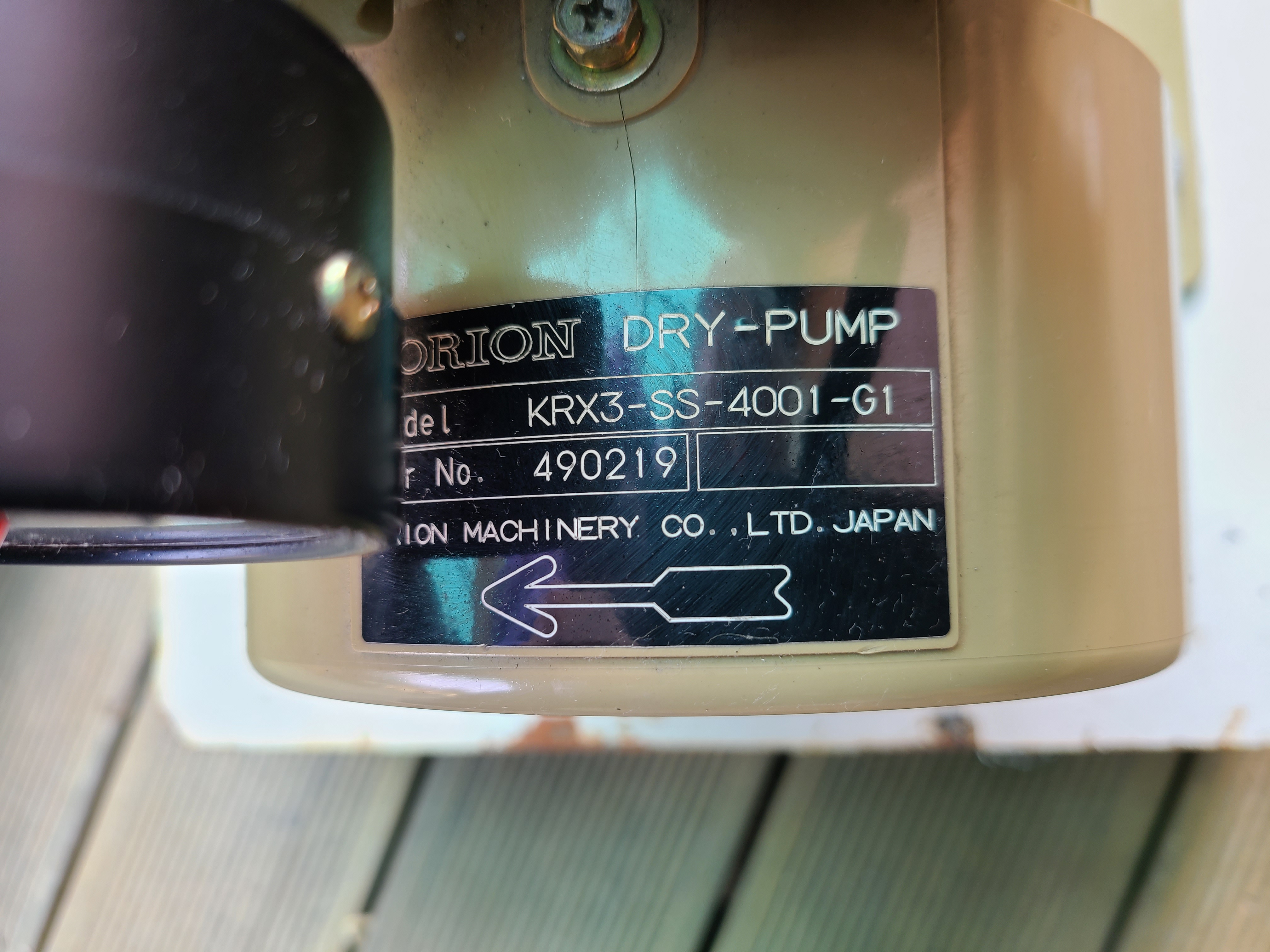 ORION DRY-PUMP KRX3-SS-4001-G1 (중고) 오리온 드라이펌프
