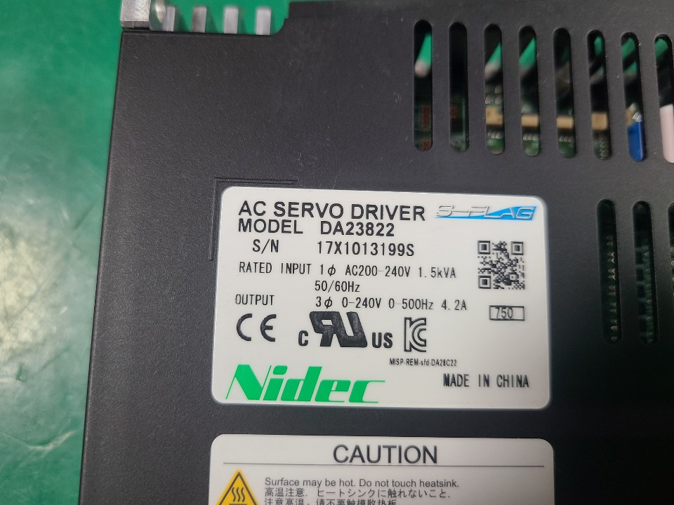 NIDEC SERVO DRIVER DA23822 (750W-중고) 니덱 서보 드라이버