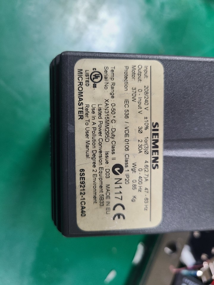 SIMENS INVERTER 6SE9212-1CA40(370W) (중고) 지멘스 인버터