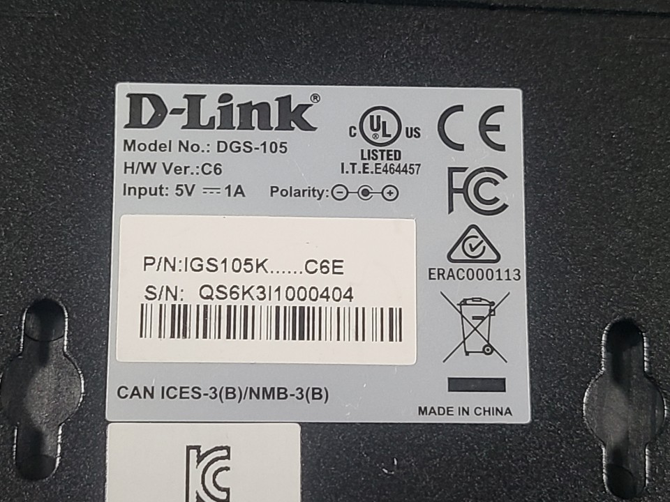 D-LINK 스위치 허브 DGS-105 (중고)