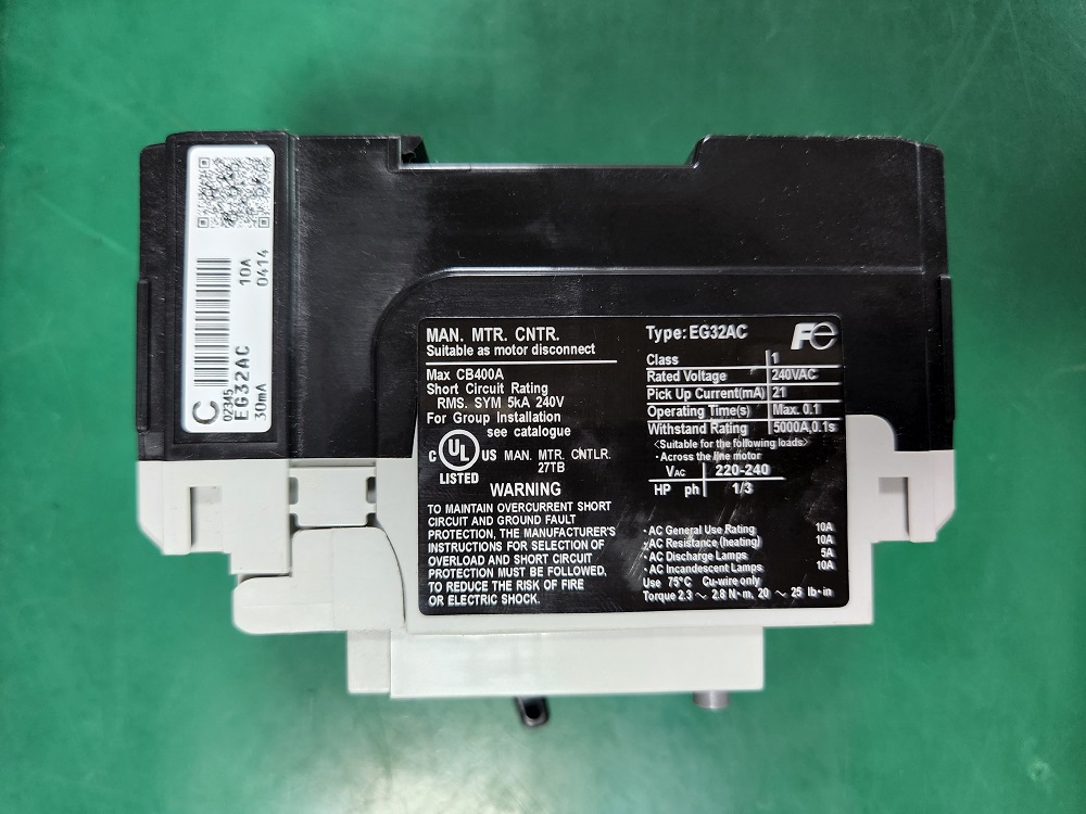 FUJI E.L.CIRCUIT BREAKER EG32AC (10A) 후지 회로 차단기 (중고)