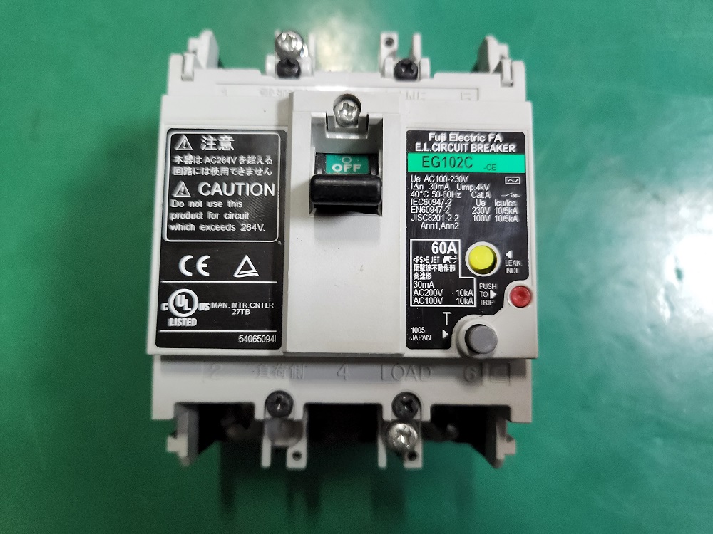 FUJI E.L.CIRCUIT BREAKER EG102C (60A) 후지 회로 차단기 (중고)