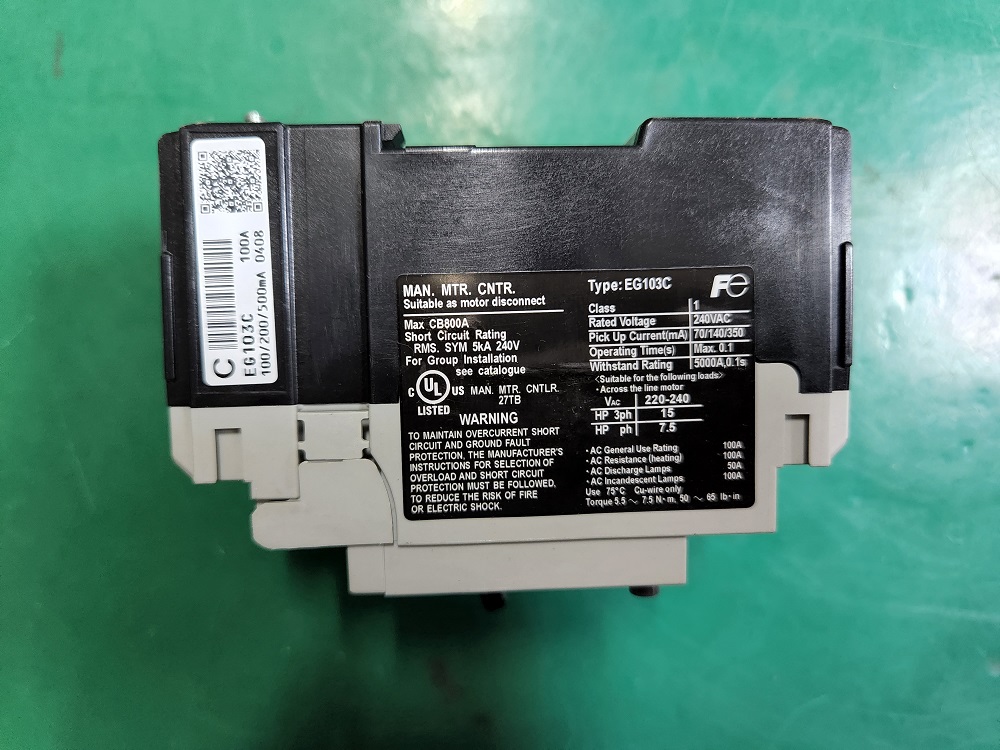 FUJI E.L.CIRCUIT BREAKER EG103C (100A) 후지 회로 차단기 (중고)