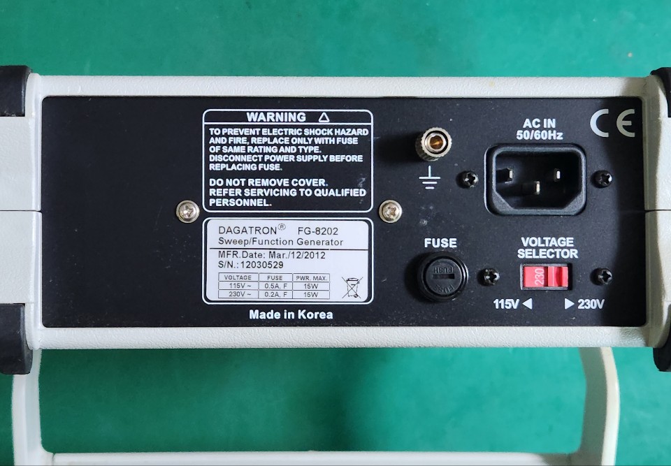 DAGATRON 2MHz SWEEP FUNCTION GENERATOR FG-8202 (중고)