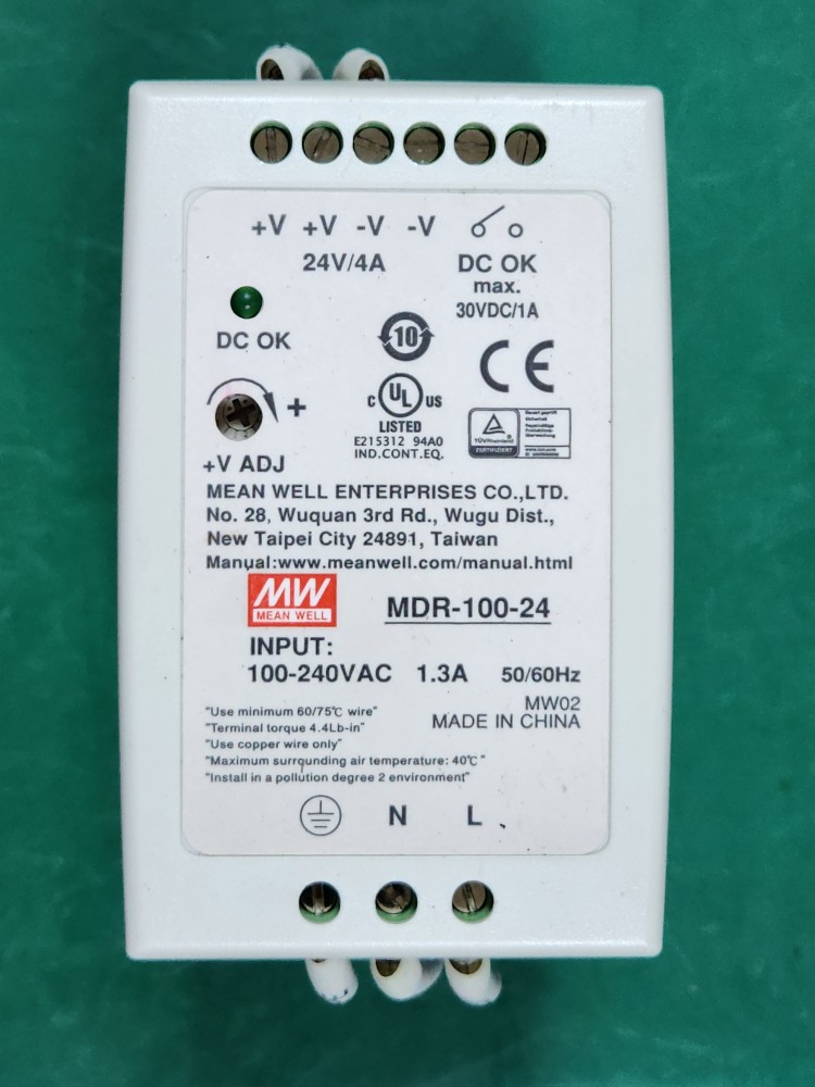 MEAN WELL POWER SUPPLY MDR-100-24  민웰 파워 서플라이 (중고)