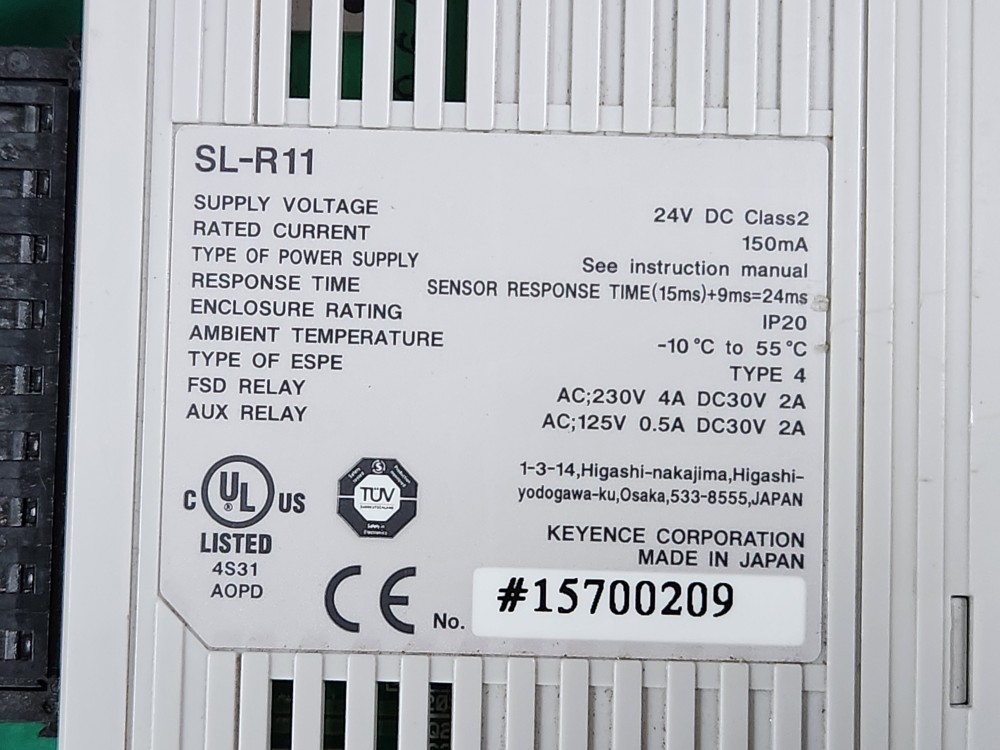 KEYENCE SAFETY CONTROL UNIT SL-R11 안전센서 컨트롤러 (중고)