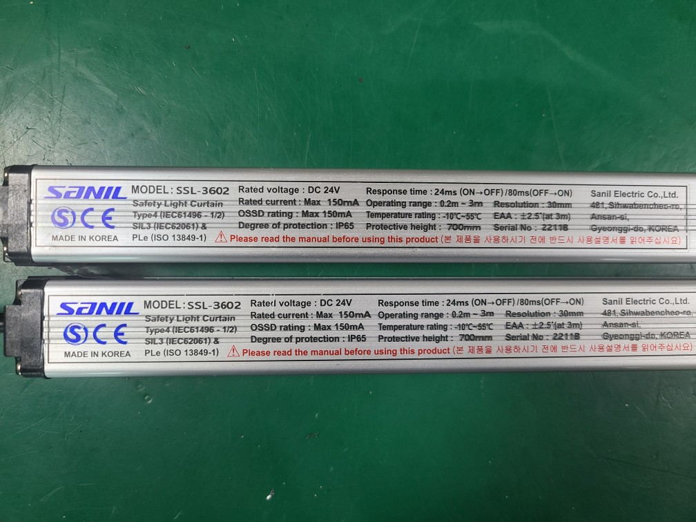 (A급-미사용품) SANIL SAFETY LIGHT CURTAIN SSL-3602 산일 라이트커튼 안전센서