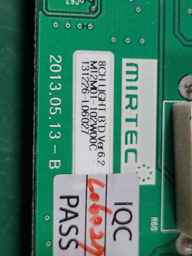 MIRTEC 8CH LIGHT B'D M12M01-102W00C (중고) 미르텍 8채널 조명보드