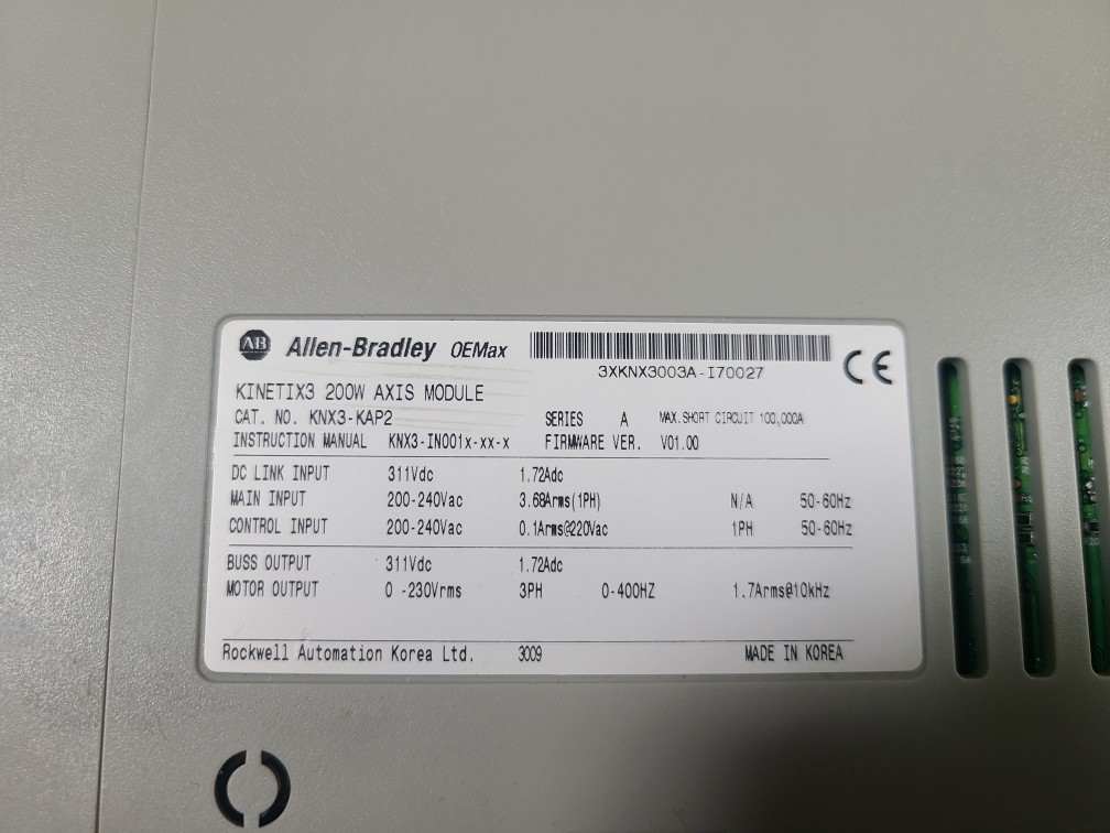 ALLEN-BRADLEY SERVO DRIVE KNX3-KAP2 (중고) 알렌브레드리 서보드라이브