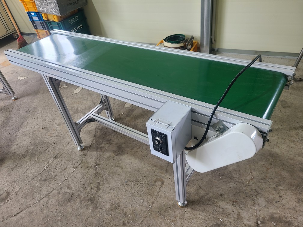 평벨트 콘베어 BELT CONVEYOR L1500*W385(300)*H720mm (중고)